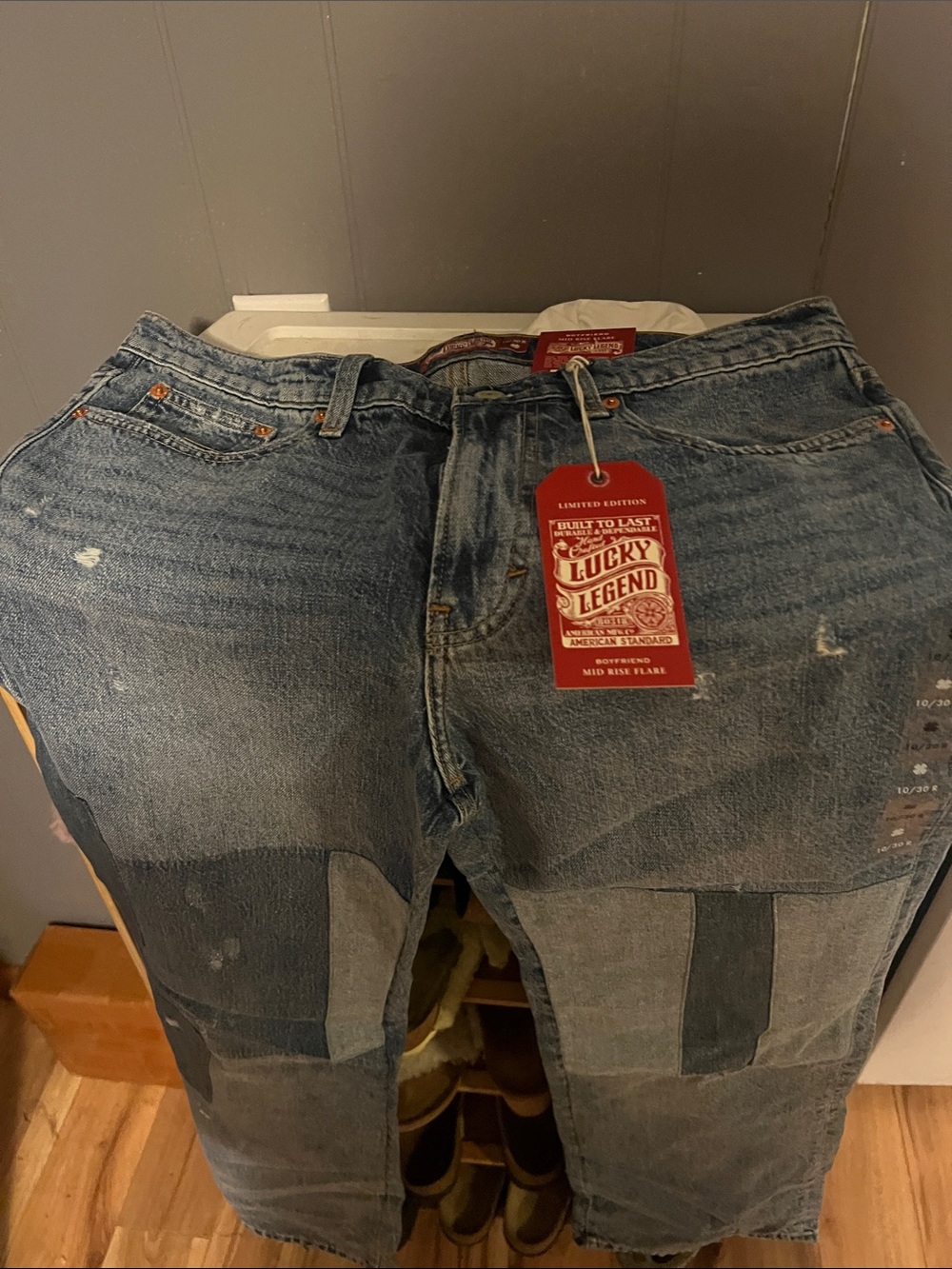 Lucky brand Womens Patchwork Blue Denim Jeans